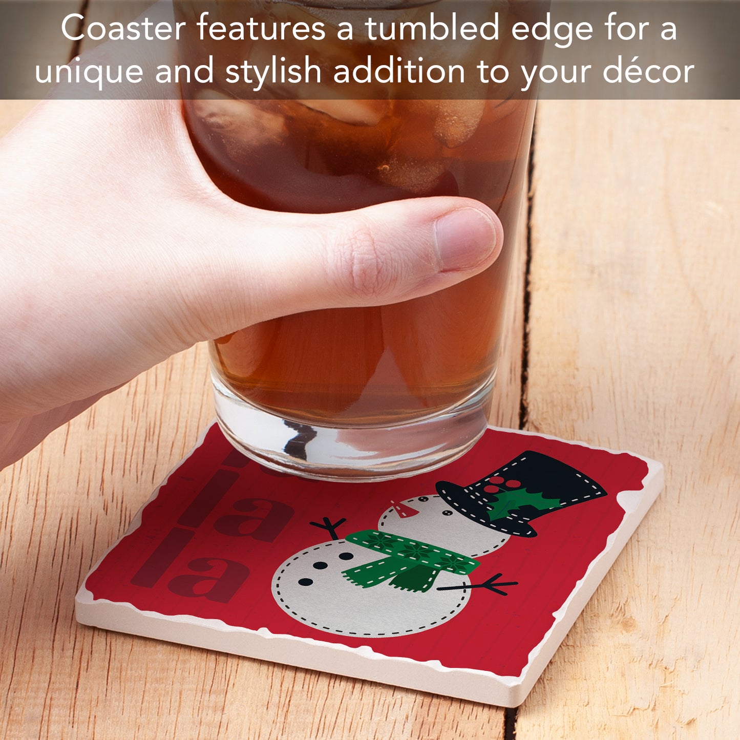 Thirstystone FA La La Single Tumbled Tile Coaster Manufactured in The USA Decorative, Stylish, Craft Your Own Collection