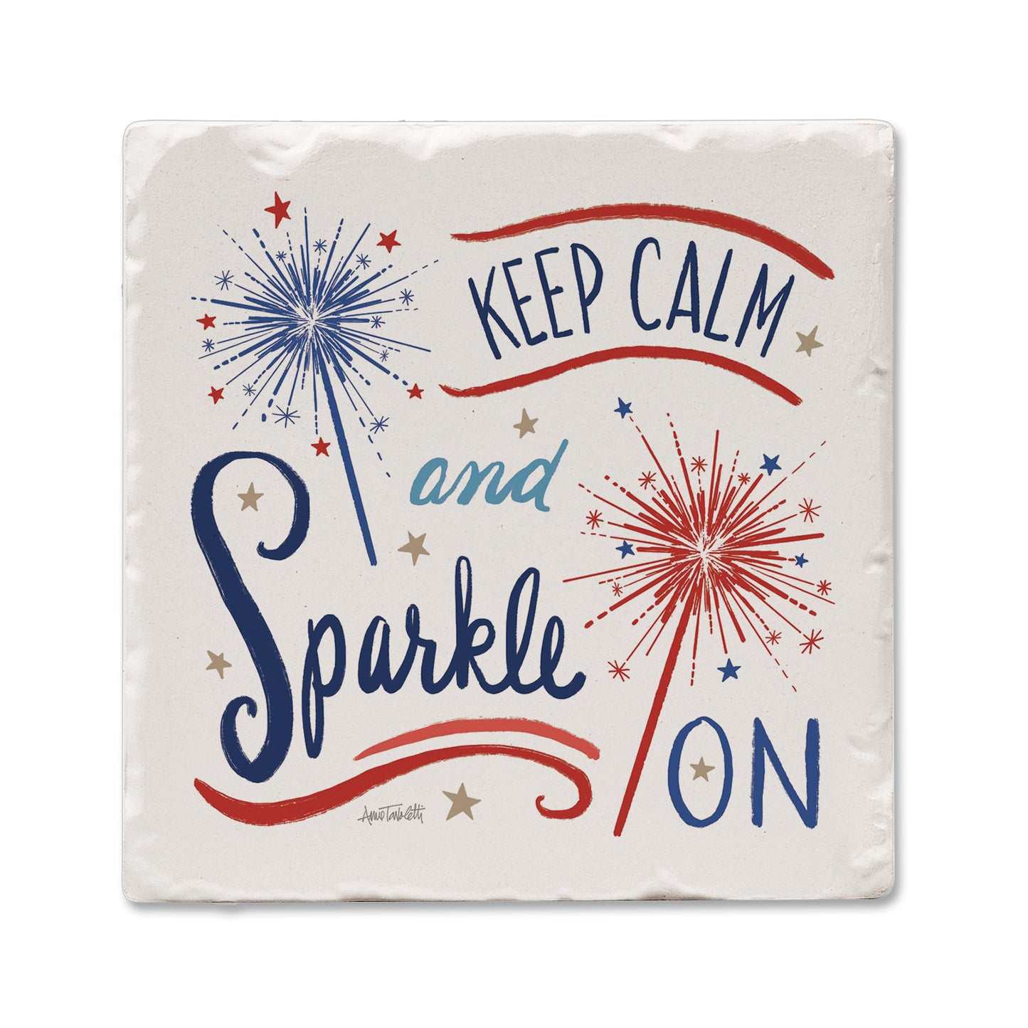 Thirstystone Sparkle On Single Tumbled Tile Coaster 4" Square Manufactured in the USA Create Your Own Set