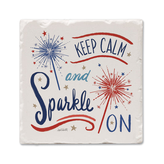 Thirstystone Sparkle On Single Tumbled Tile Coaster 4" Square Manufactured in the USA Create Your Own Set