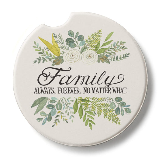 Thirstystone Family Always Single Absorbent Stone Car Coaster 2.6” Diameter Manufactured in the USA