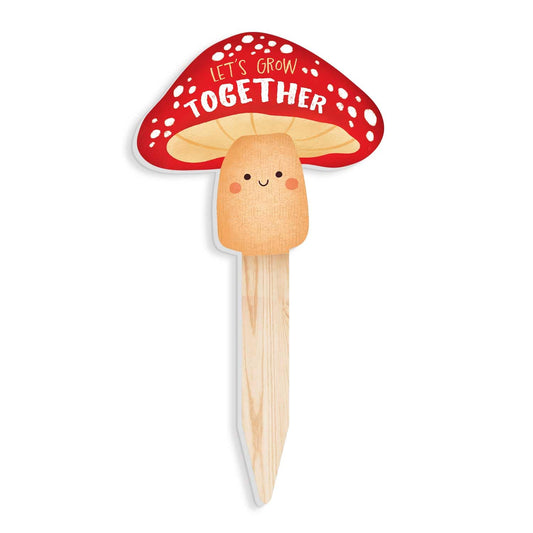 Highland Home Decorative Mushroom Shaped Garden Stake Made in The USA Plant Tag Garden Decoration Landscape Decoration