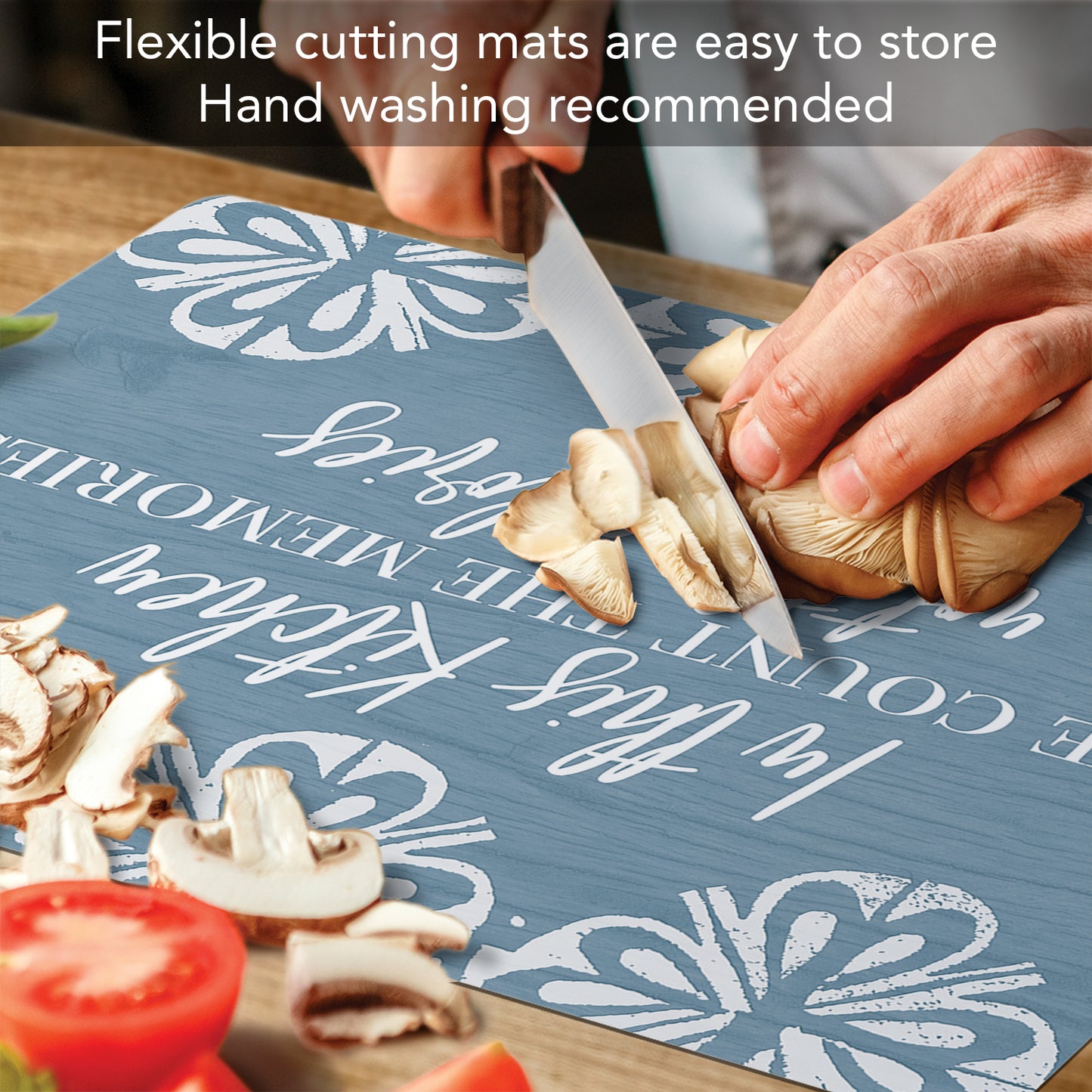 Cut N' Funnel Counting Memories Designer Flexible Plastic Cutting Board Mat 15" x 11.5", Made in the USA, Decorative, Flexible, Easy to Clean