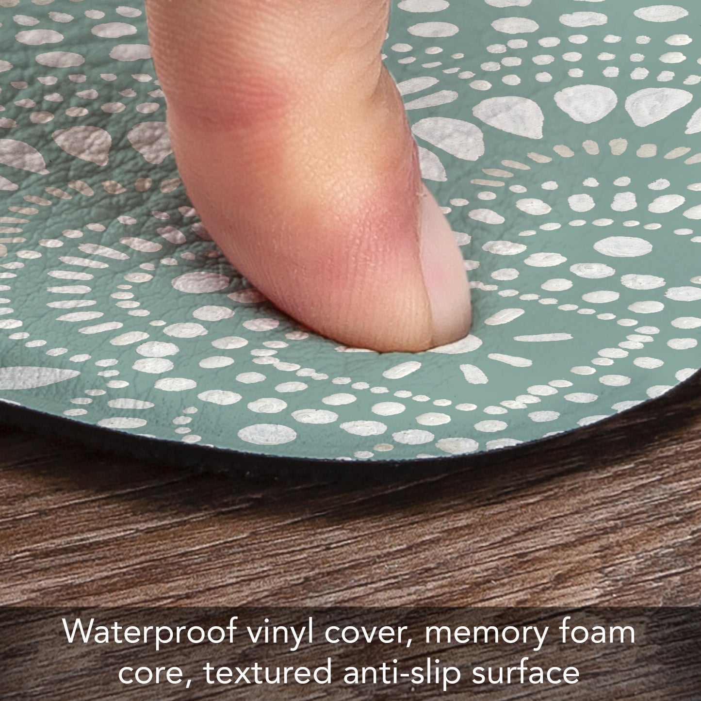 Highland Home Pattern Study 30” x 20” Decorative Vinyl Comfort Floor Mat Manufactured in The USA, Waterproof, Easy to Clean