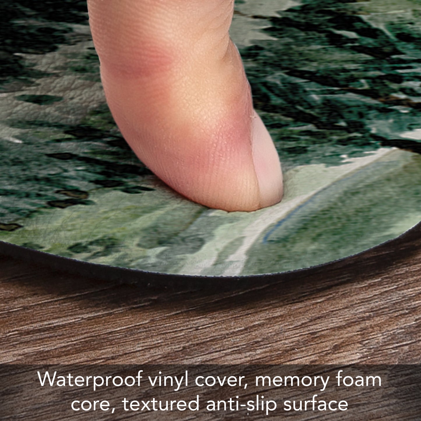 Highland Home Mountains Calling 30” x 20” Decorative Vinyl Comfort Floor Mat Manufactured in The USA, Waterproof, Easy to Clean