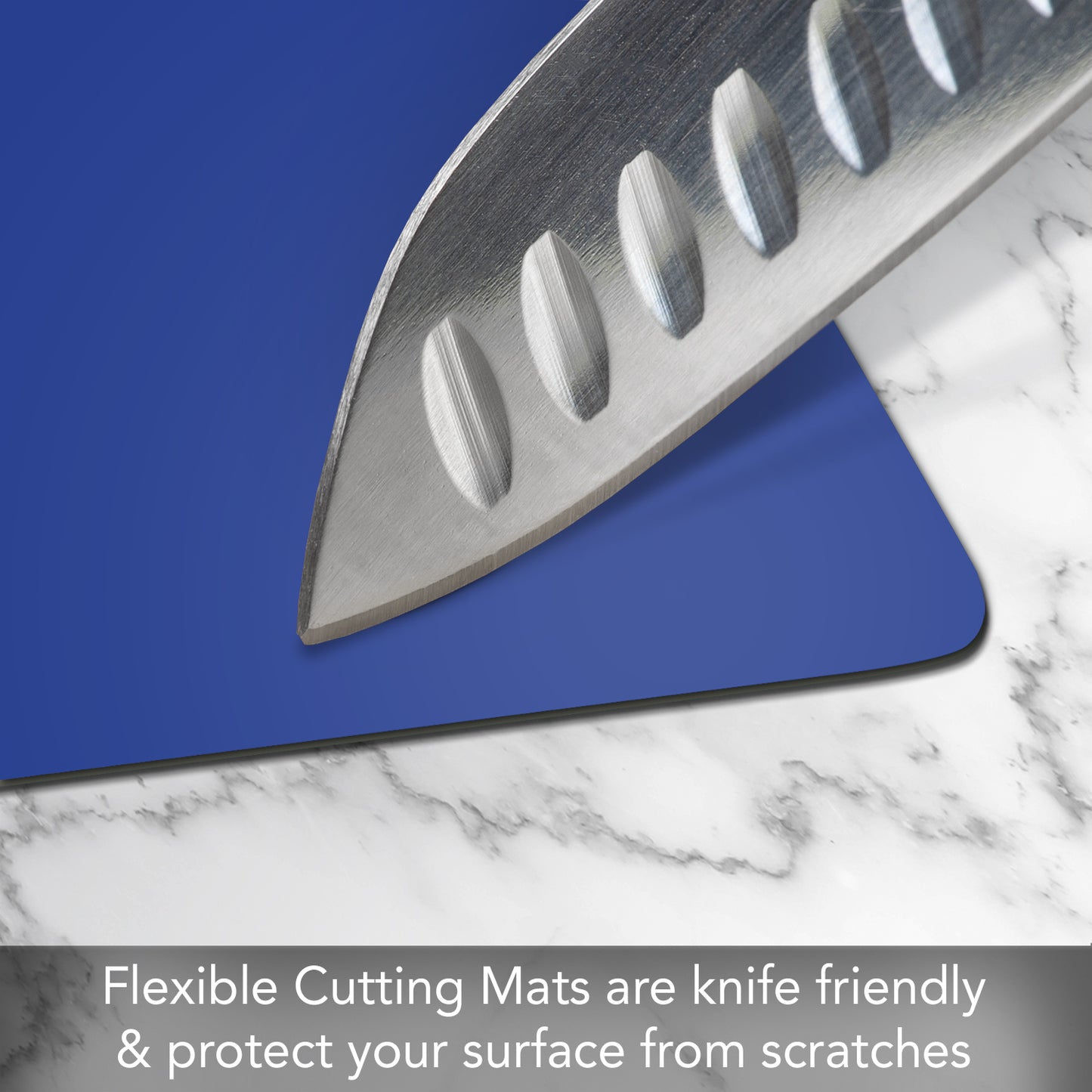 Cut N’ Funnel Blue Caraco 2 Pack Thick Multicolor Plastic Cutting Board Mats Made in the USA BPA & PVC Free Plastic