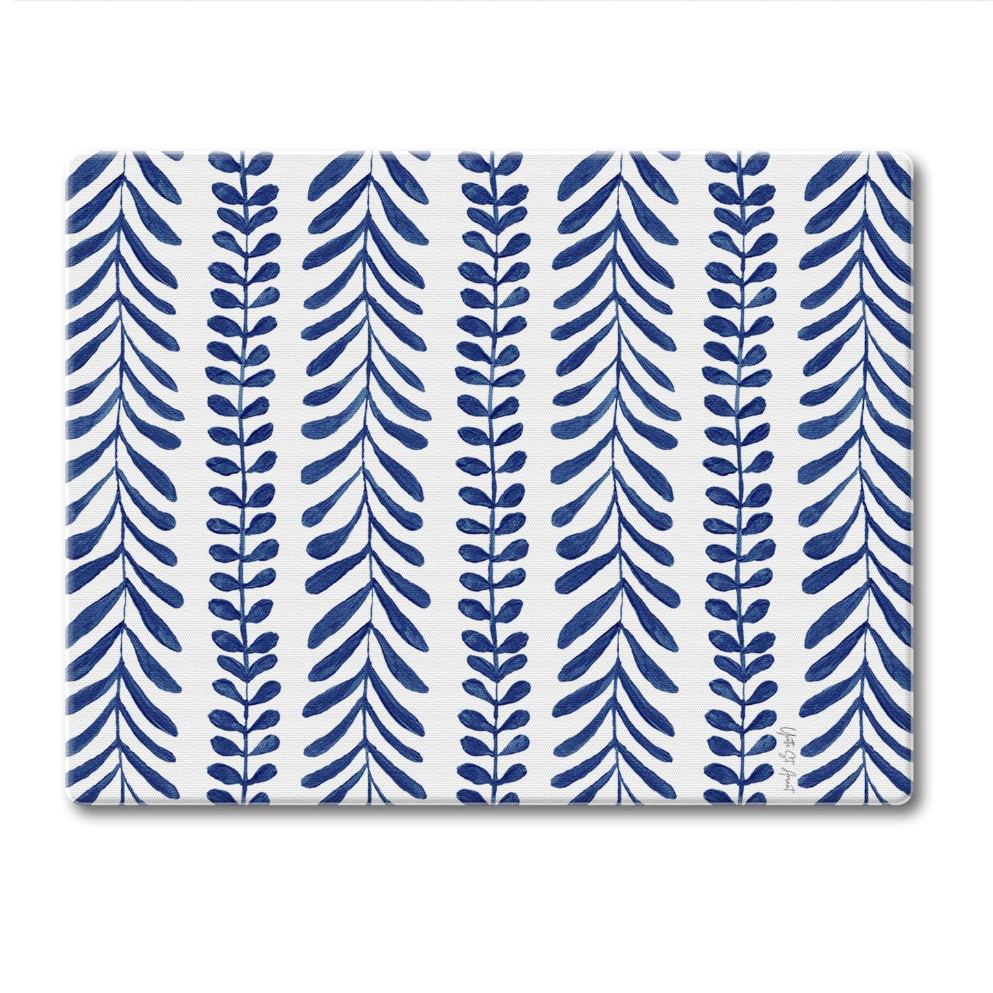 CounterArt Indigo Seaweed 3mm Tempered Glass Cutting Board 10” x 8” Manufactured in the USA
