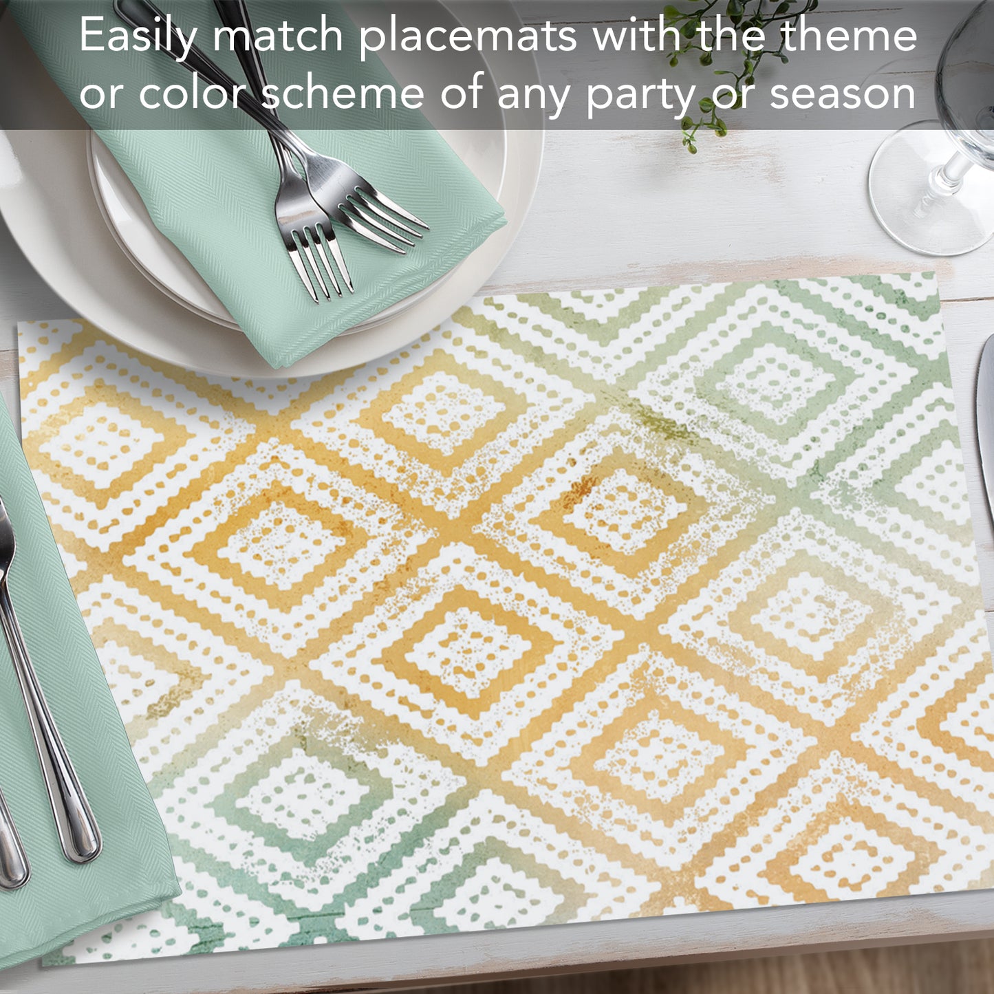 CounterArt Mohave 24 Premium Paper Placemats in Resealable Poly-Bag Made in The USA 17" x 11"