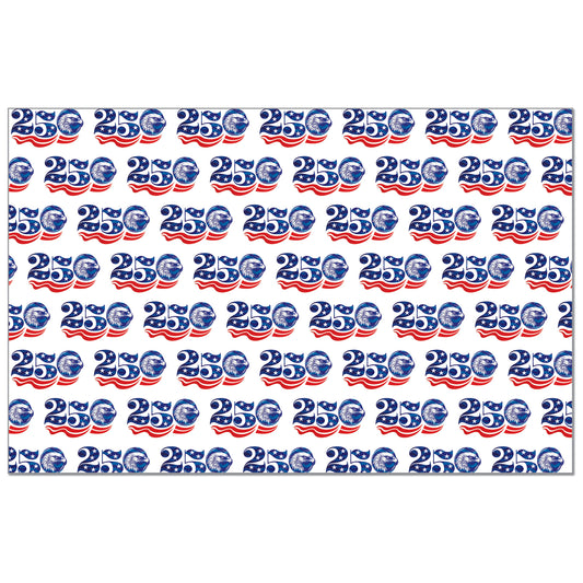 Celebrate 250 Years of Independence 24 Premium Paper Placemats in Resealable Storage Bag Made in the USA 17" x 11"