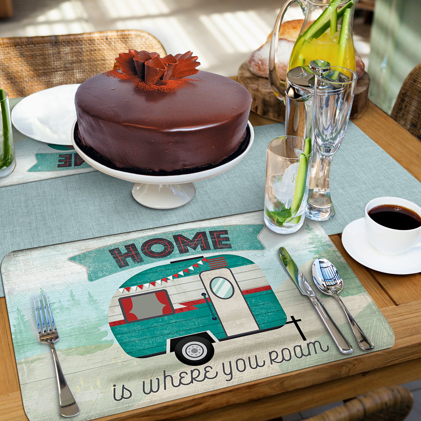 Counterart Where You Roam 4 Pack Reversible Easy Care Flexible Placemats Made in the USA