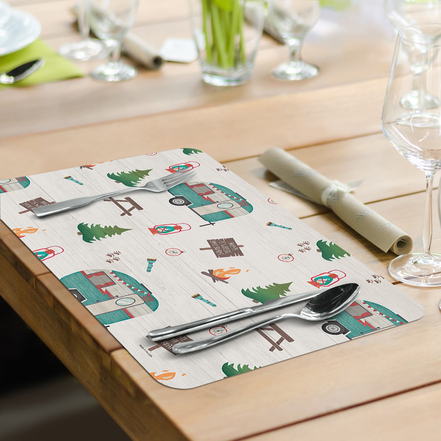 Counterart Where You Roam 4 Pack Reversible Easy Care Flexible Placemats Made in the USA