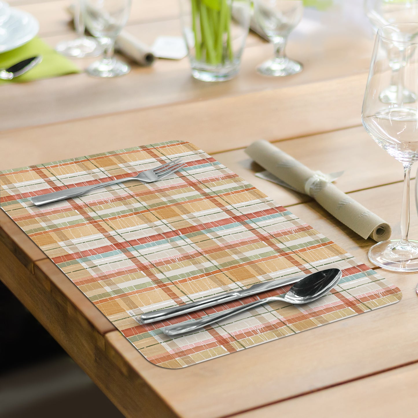 CounterArt Autumn in Nature 4 Pack Reversible Easy Care Placemats Made in the USA