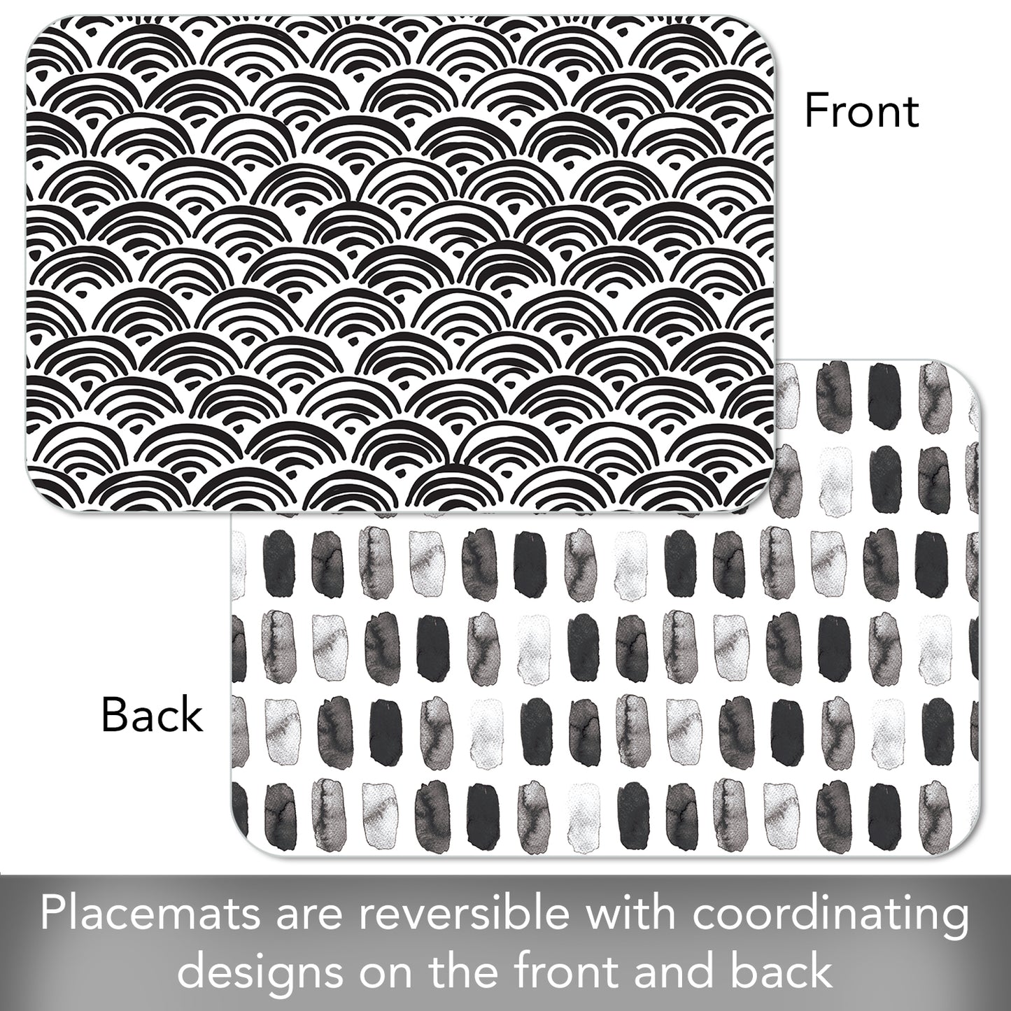 CounterArt Arches 4 Pack Reversible Easy Care Flexible Placemats Made in the USA