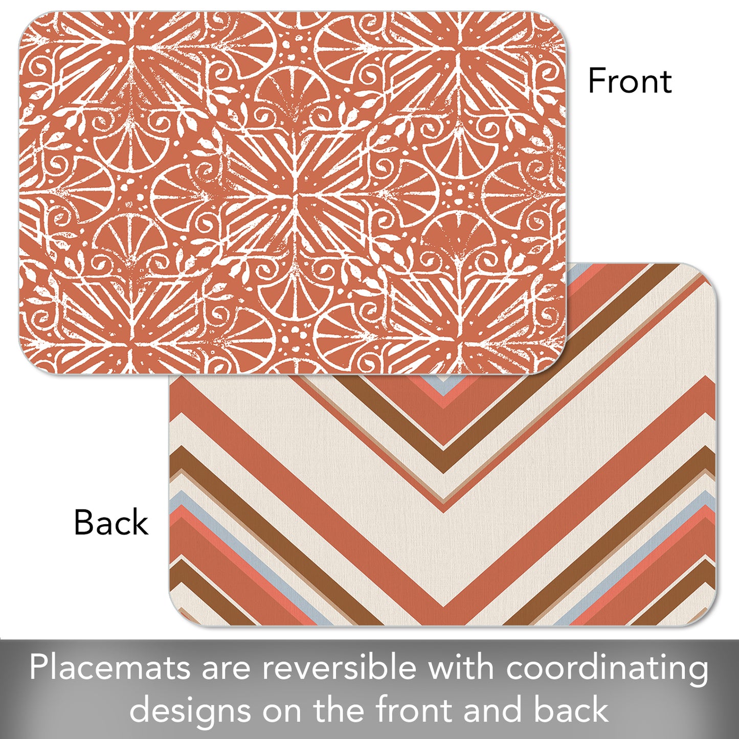 CounterArt Mohave 4 Pack Reversible Easy Care Flexible Placemats Made in the USA