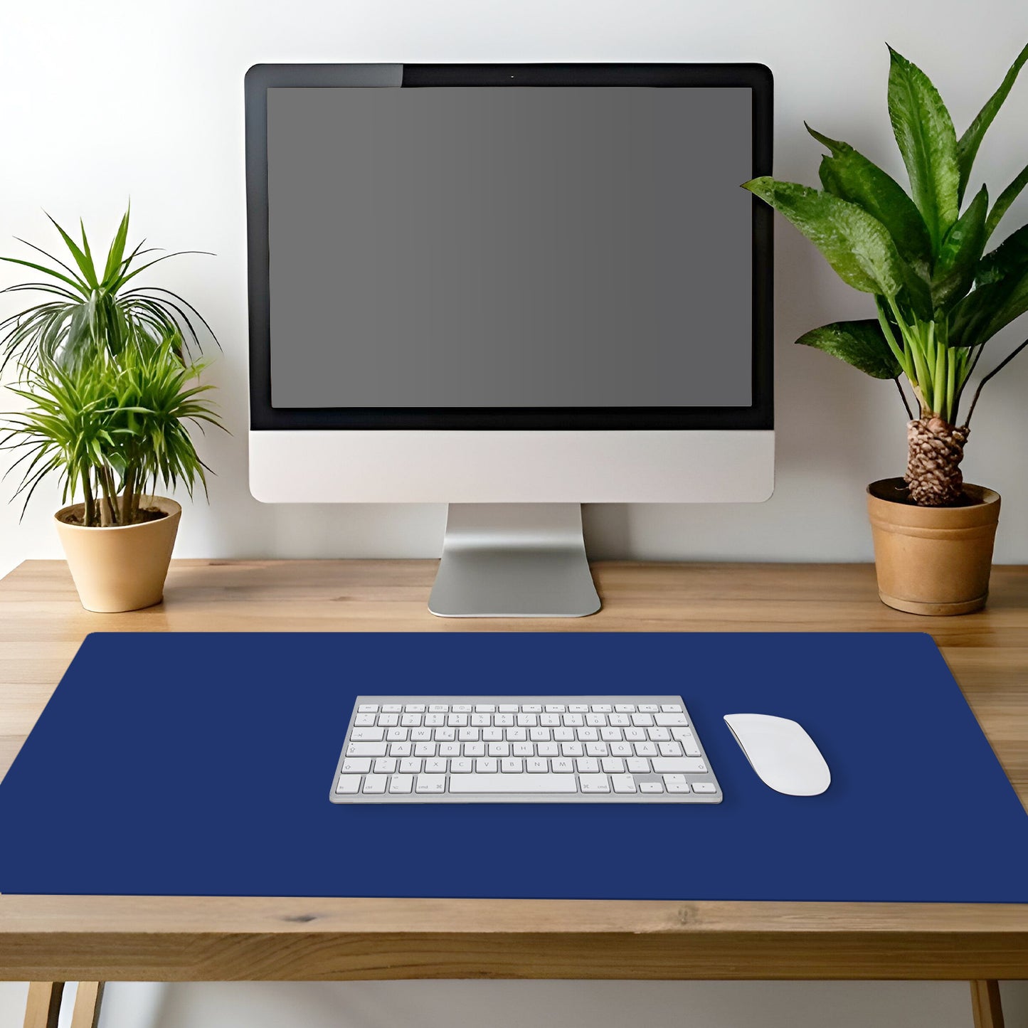 CounterArt Large Waterproof Desk Protector-Blue 32” x 16” Made in The USA Desk Mat Office Mat Large Mouse Pad