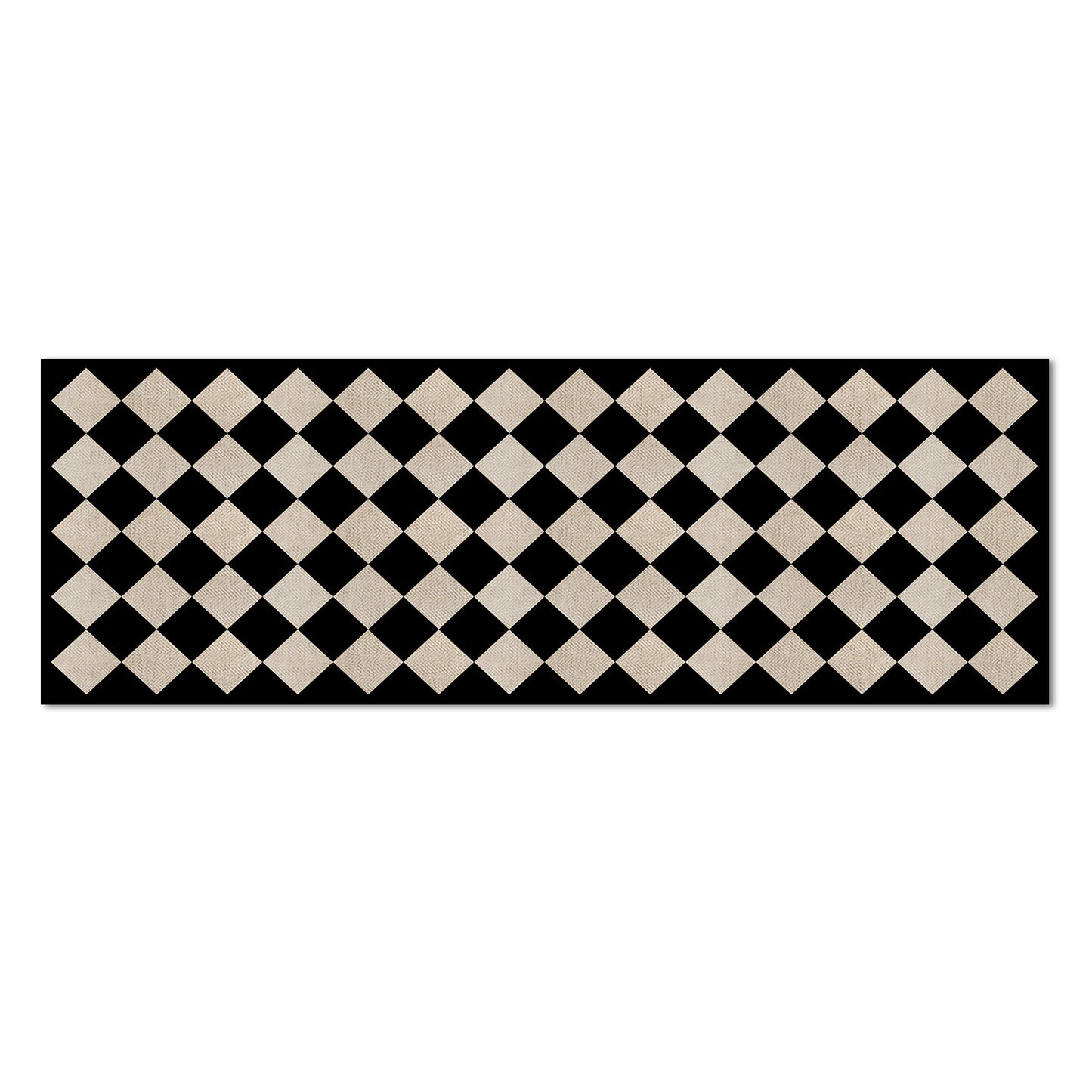 Highland Home Diamonds Deco-Floormat, Decorative Mat, Designer Rug, Waterproof, Low Profile, Eco-Friendly Non Slip, Made in The USA