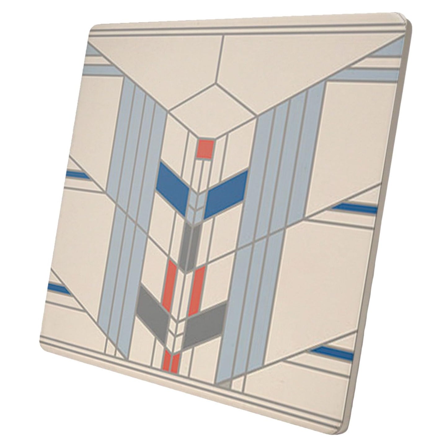 Frank Lloyd Wright's Ennis Design on 8" Square Stone Trivet Manufactured in The USA Heat Tolerant Easily Wipes Clean