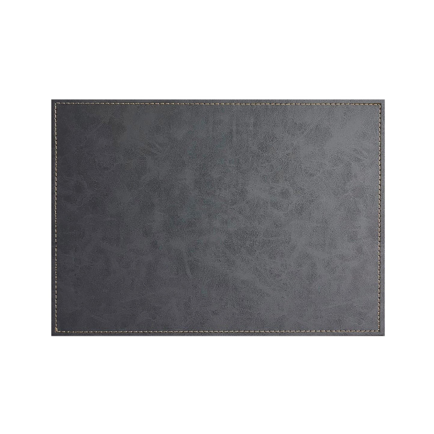 Luxurious Gray Vegan Leather Placemats 4 Pack Look and Feel of Genuine Leather Infused with Copper