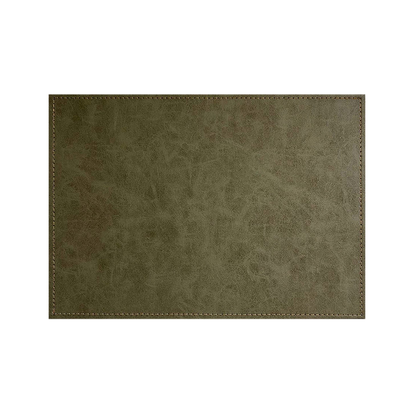 Luxurious Olive Vegan Leather Placemats 4 Pack Look and Feel of Genuine Leather Infused with Copper