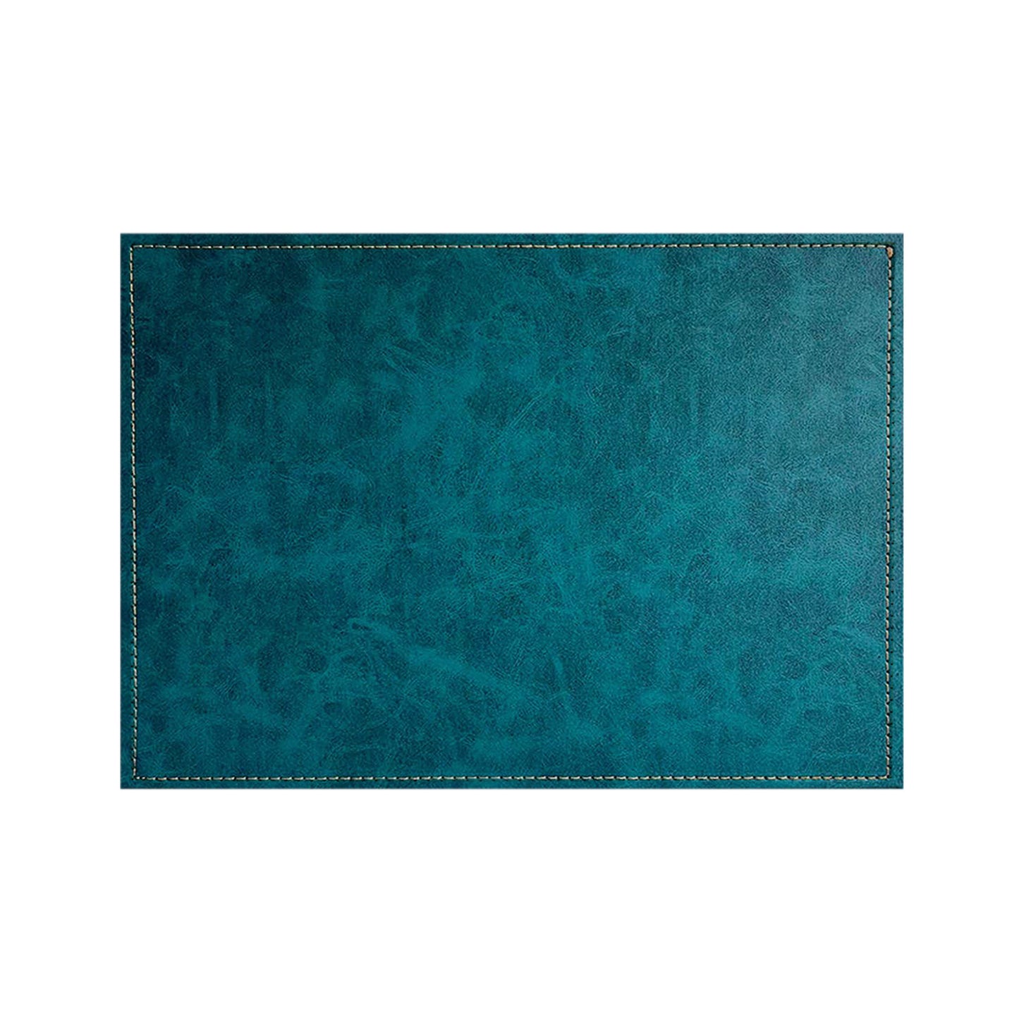 Luxurious Turquoise Vegan Leather Placemats 4 Pack Look and Feel of Genuine Leather Infused with Copper