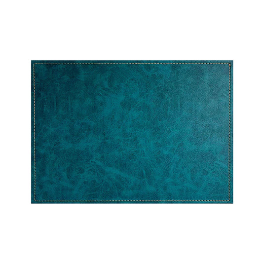 Luxurious Turquoise Vegan Leather Placemats 4 Pack Look and Feel of Genuine Leather Infused with Copper