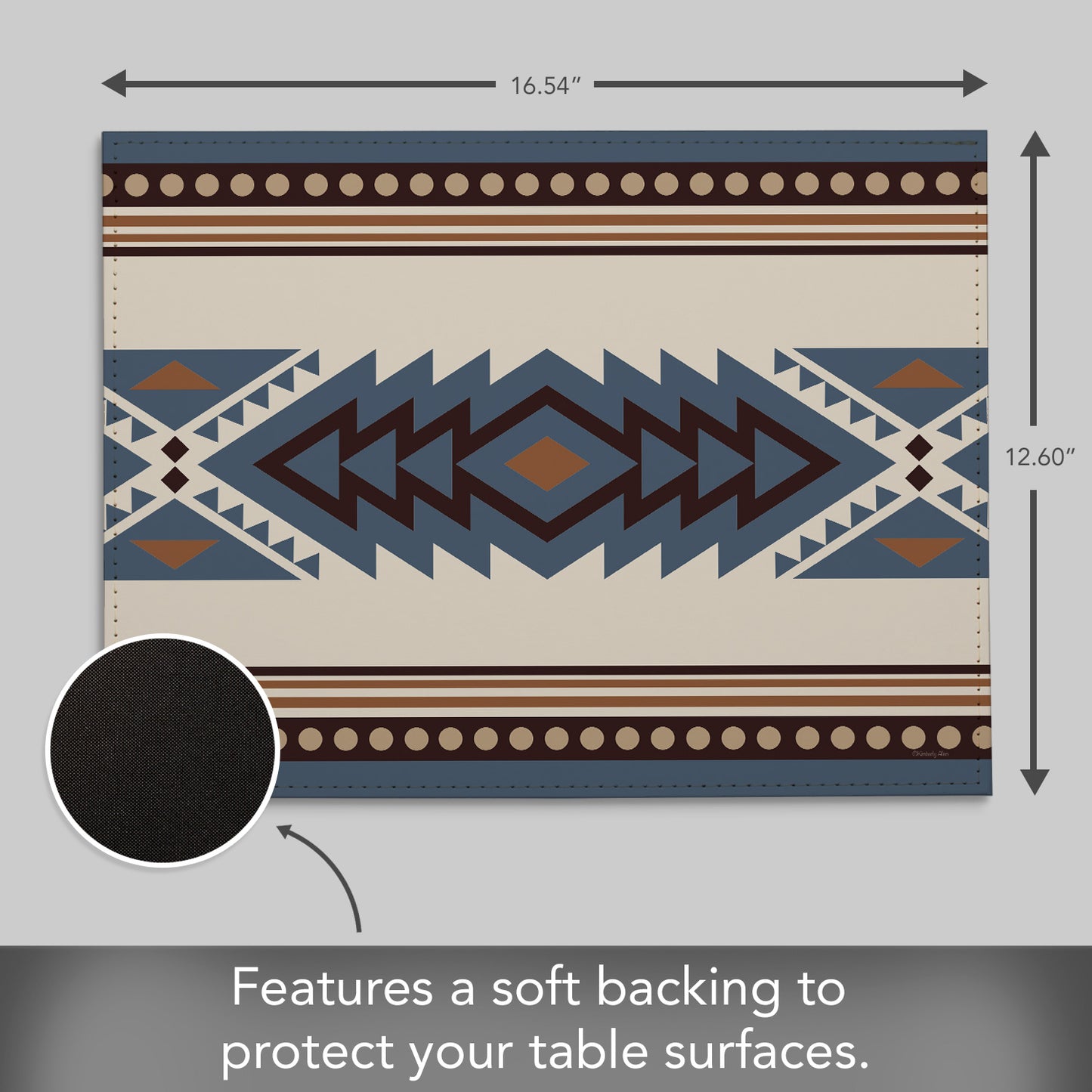 Mesa Luxurious Vegan Leather Placemat 4 Pack  Look and Feel of Genuine Leather Infused with Copper