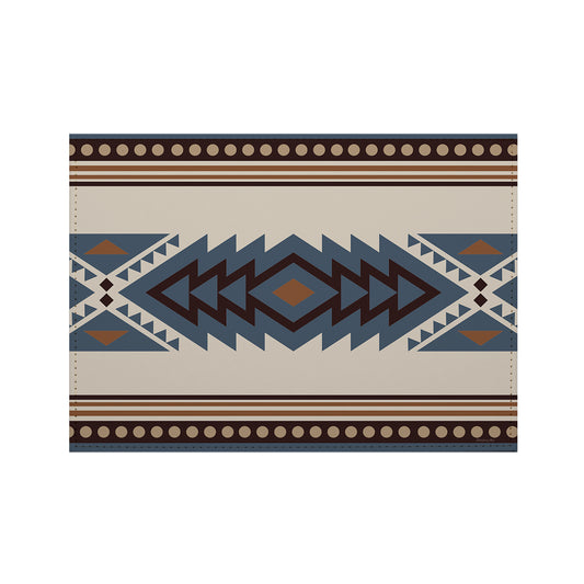 Mesa Luxurious Vegan Leather Placemat 4 Pack  Look and Feel of Genuine Leather Infused with Copper