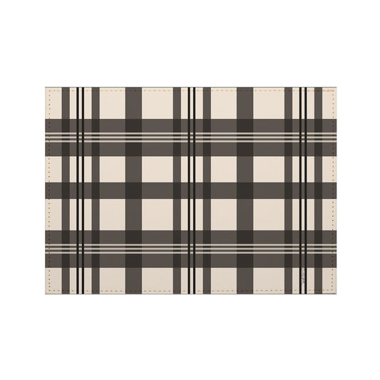 Lodge Look Luxurious Vegan Leather Placemats 4 Pack Look and Feel of Genuine Leather Infused with Copper