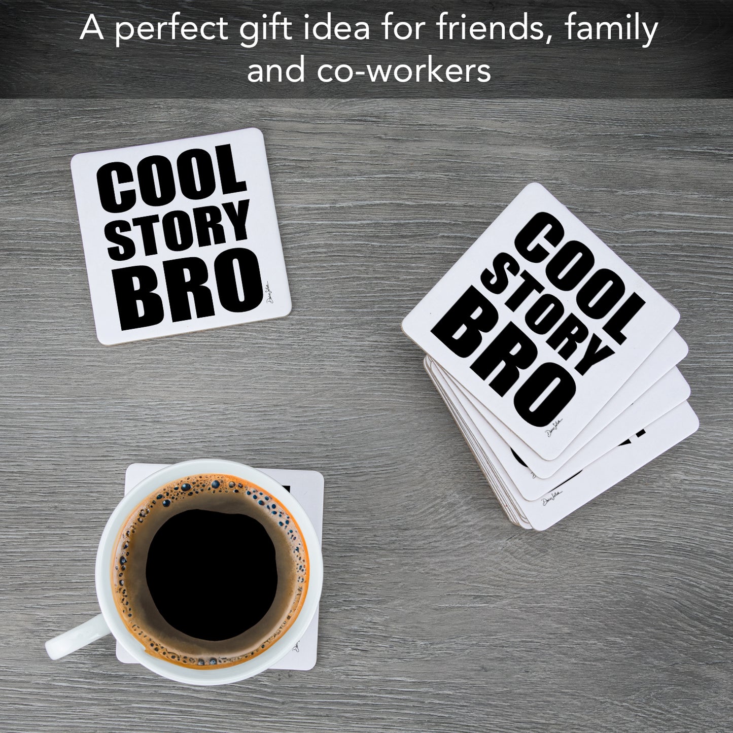 Thirstystone Cool Story 12-Pack Cork Back Paper Bar Coasters Made in The USA Humourous Quotes Attractive Designs