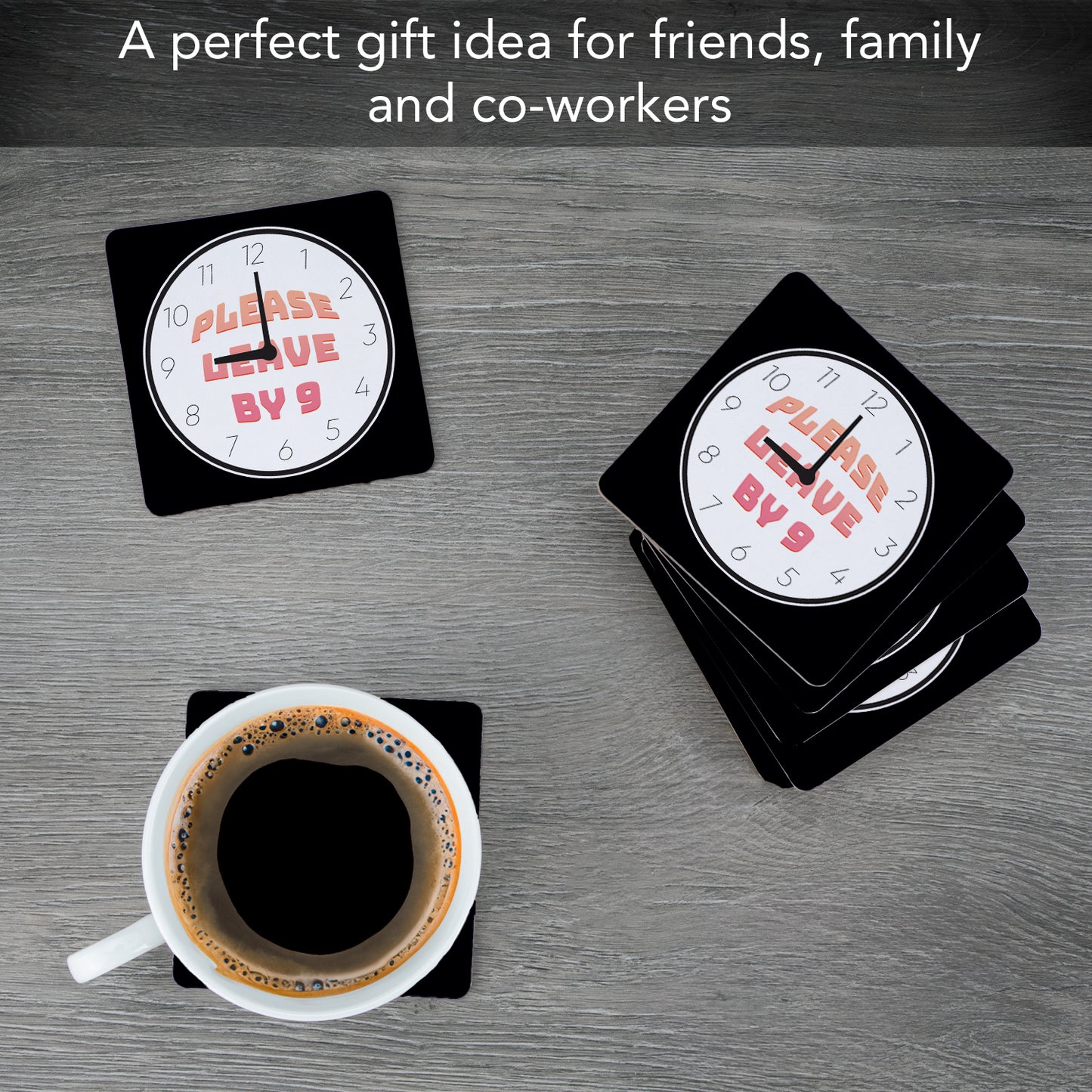 Thirstystone Leave by 12-Pack Cork Back Paper Bar Coasters Made in The USA Humourous Quotes Attractive Designs