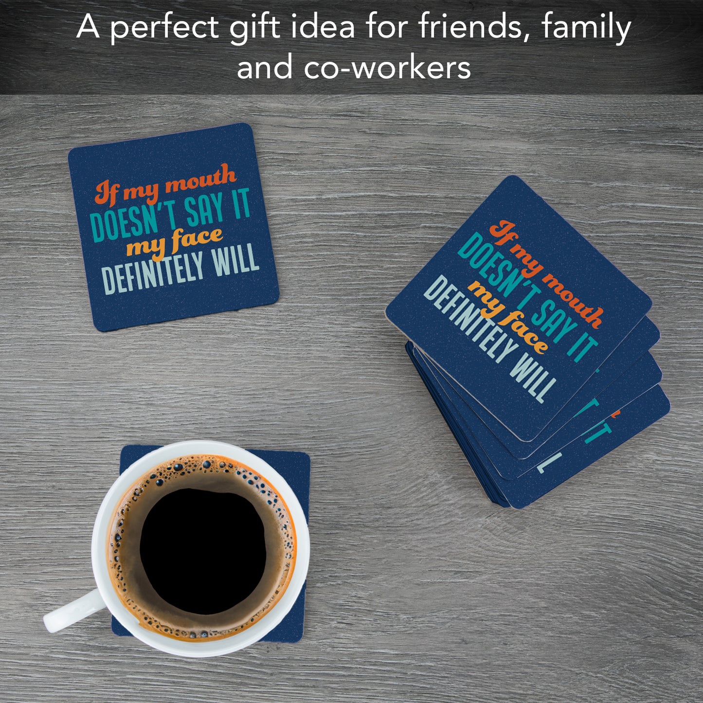 Thirstystone Say It 12-Pack Cork Back Paper Bar Coasters Made in The USA Humourous Quotes Attractive Designs