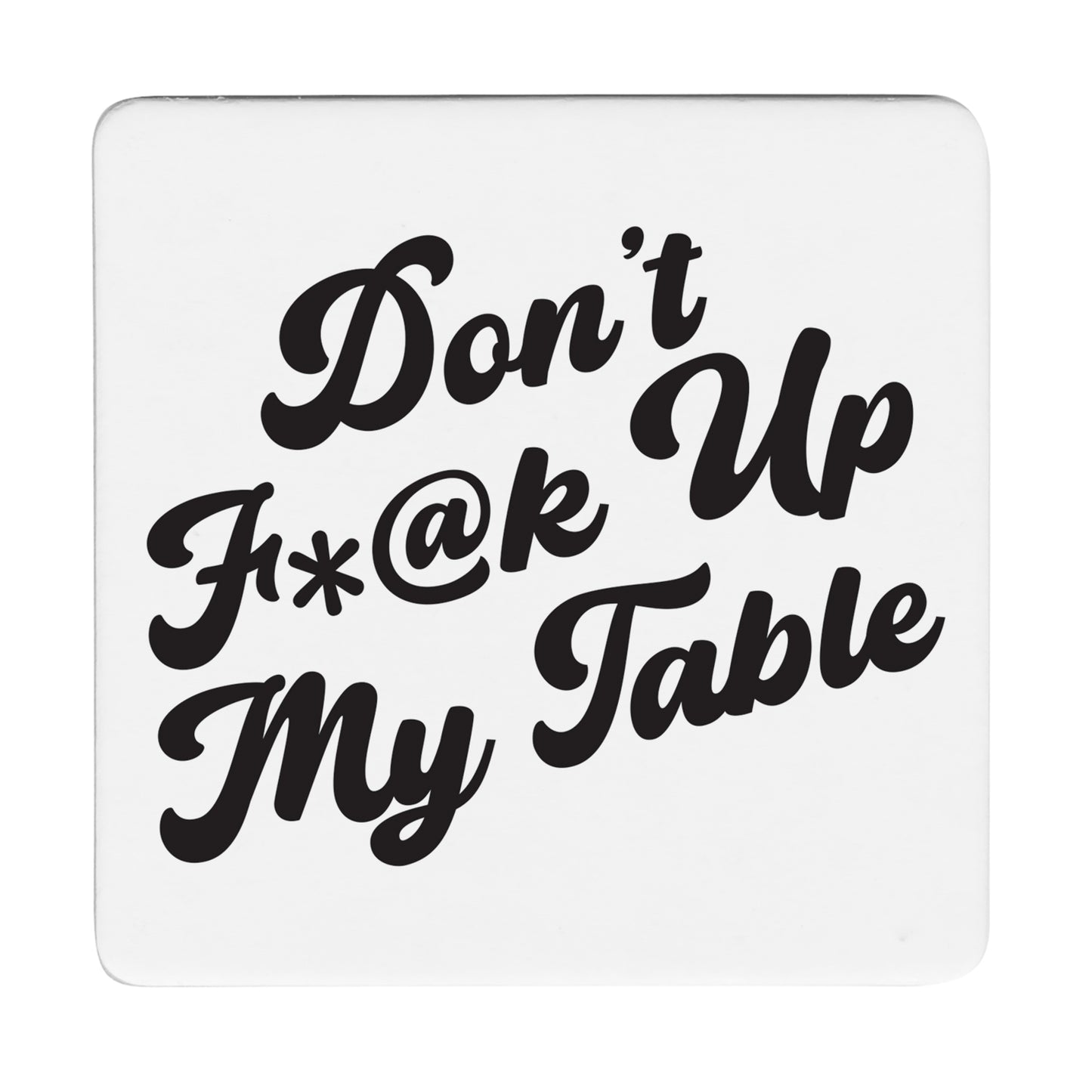 Thirstystone My Table 12-Pack Cork Back Paper Bar Coasters Made in The USA Humourous Quotes Attractive Designs