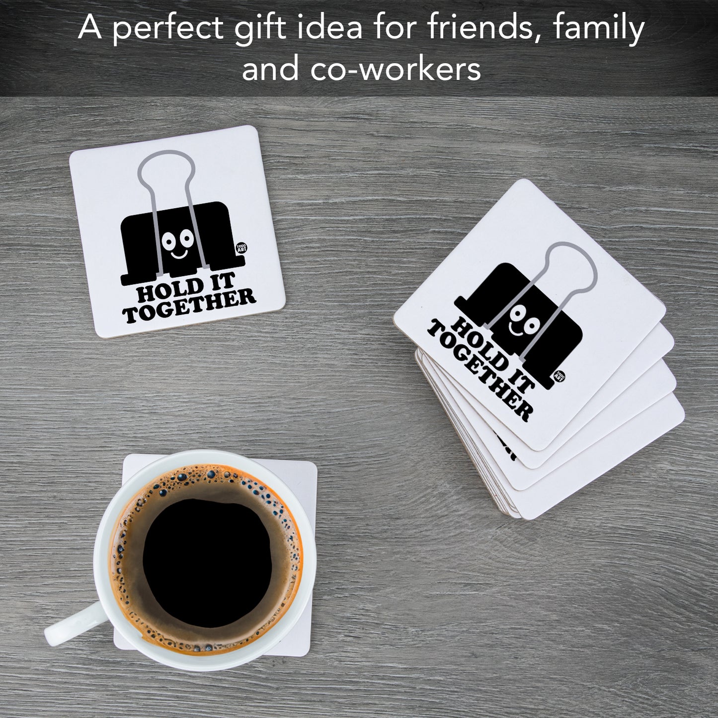 Thirstystone Hold It Together 12-Pack Cork Back Paper Bar Coasters Made in The USA Humourous Quotes Attractive Designs