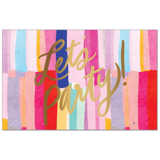 Let's Party 24 Premium Paper Placemats in Resealable Storage Bag Made in the USA 17" x 11"