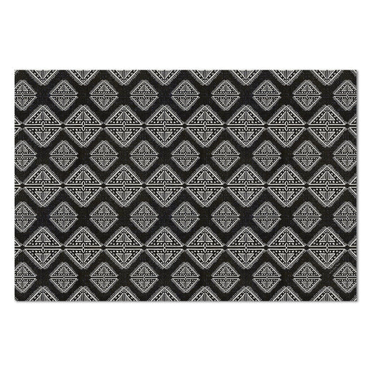 Highland Home Tribal Zen Deco-Floormat, Decorative Mat, Kitchen Rug, Splat Mat, Chair Mat Made in the USA