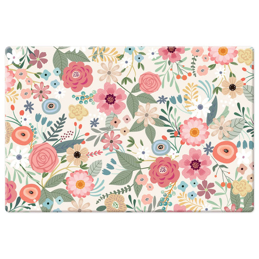 Floral Frenzy 30” x 20” Decorative Vinyl Comfort Floor Mat Manufactured in the USA
