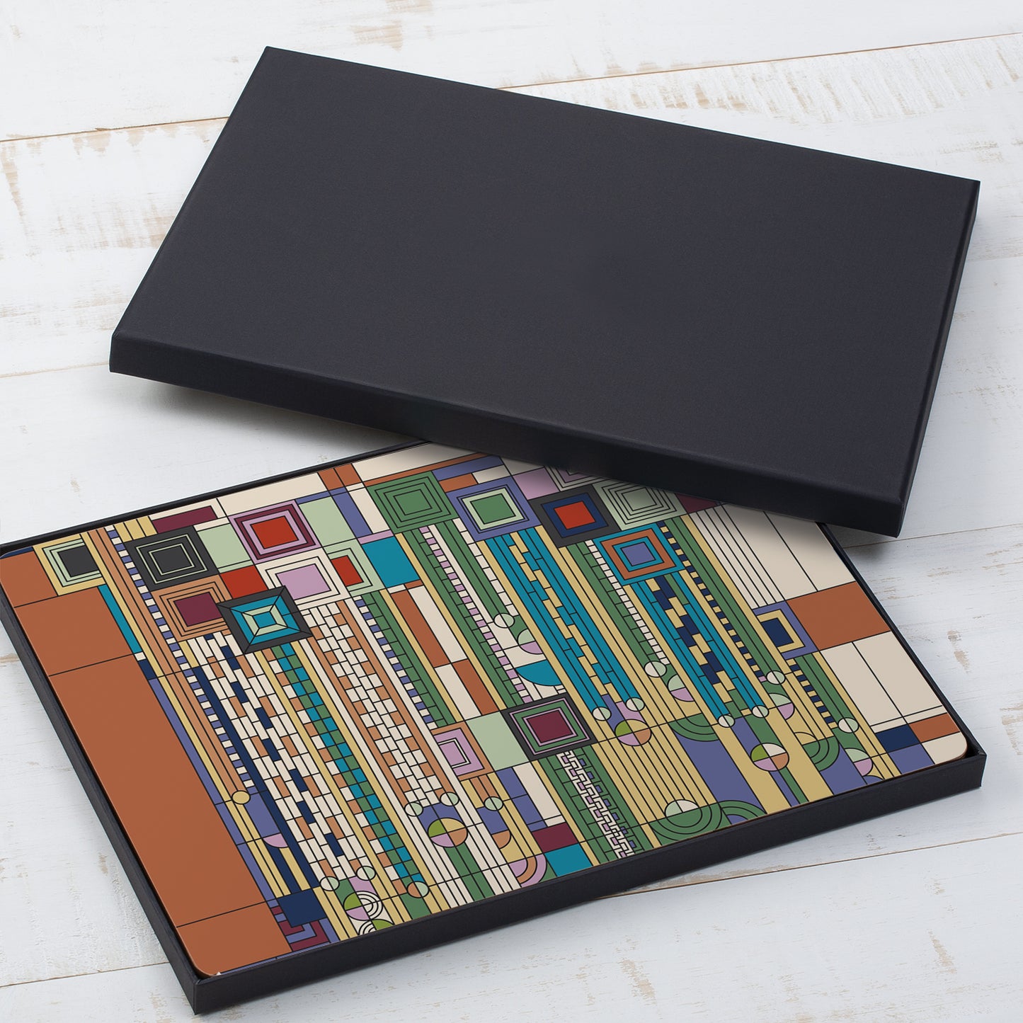 Liberty Covers Assortment by Frank Lloyd Wright Hardboard Placemats 4 Pack Manufactured in the USA