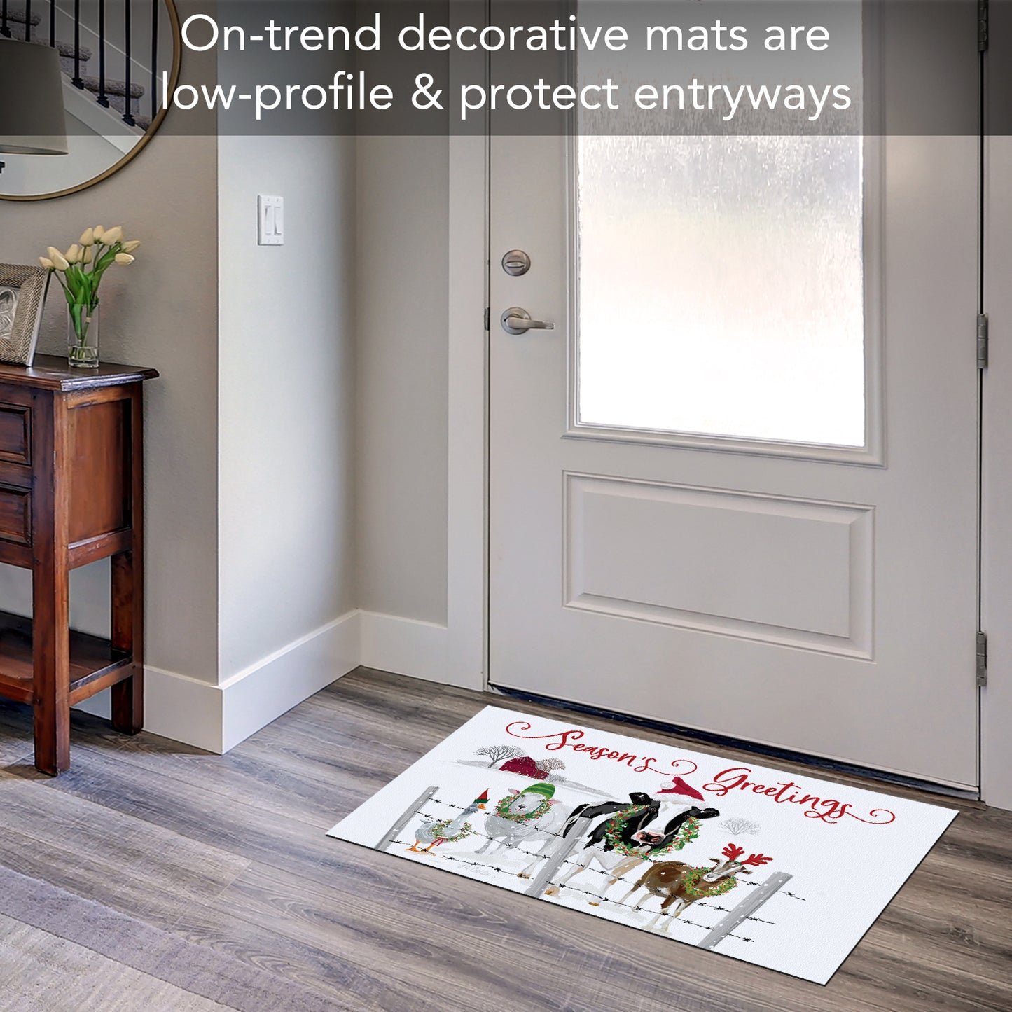 Counterart Holiday Greeters Indoor/Outdoor Entryway Mat Made in the USA 29.5" by 17.75"