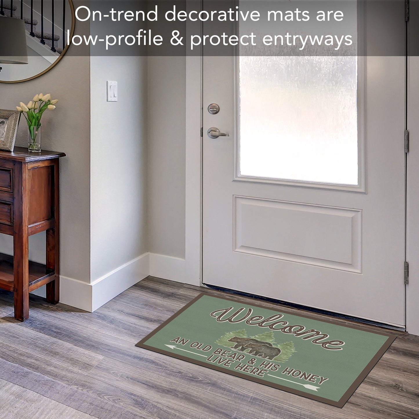 Counterart Lost in The Woods Indoor/Outdoor Entryway Floor Mat Manufactured in the USA 29.5" by 17.75"