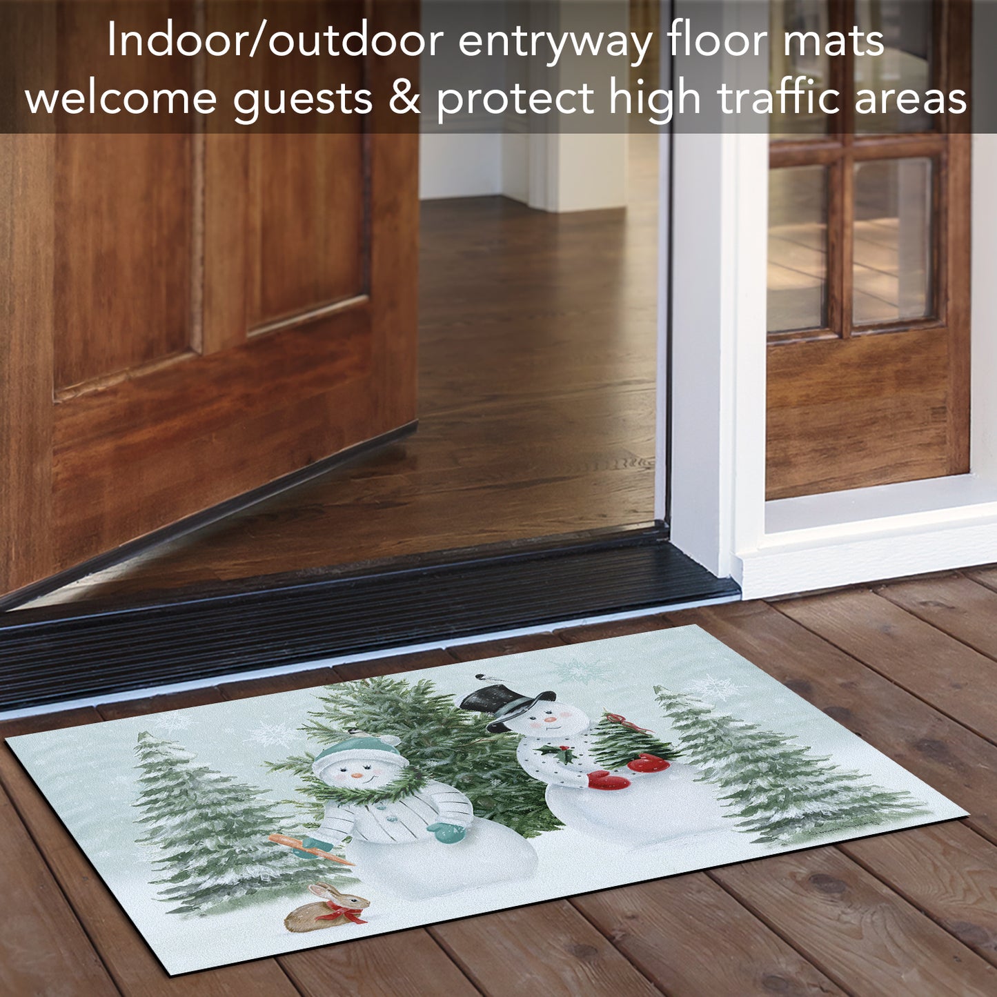 Counterart Snow & Co Indoor/Outdoor Entryway Floor Mat Manufactured in the USA 29.5" by 17.75"
