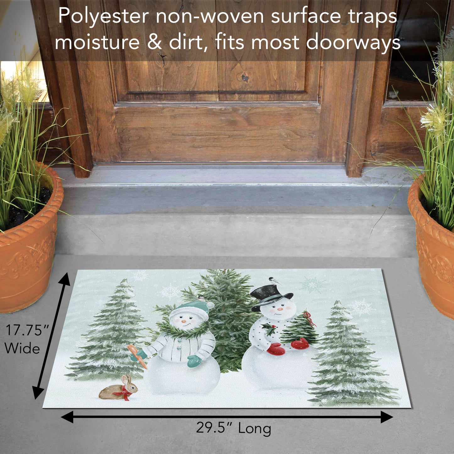 Counterart Snow & Co Indoor/Outdoor Entryway Floor Mat Manufactured in the USA 29.5" by 17.75"