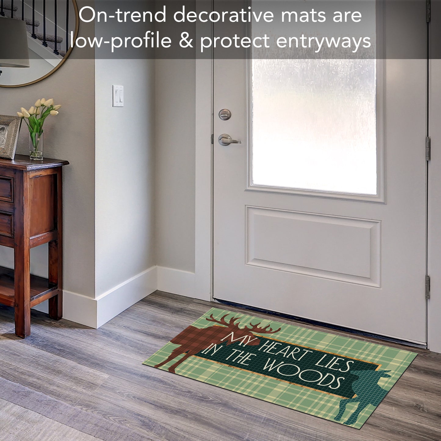 Counterart Cabin in the Woods Indoor/Outdoor Entryway Floor Mat Manufactured in the USA 29.5" by 17.75"