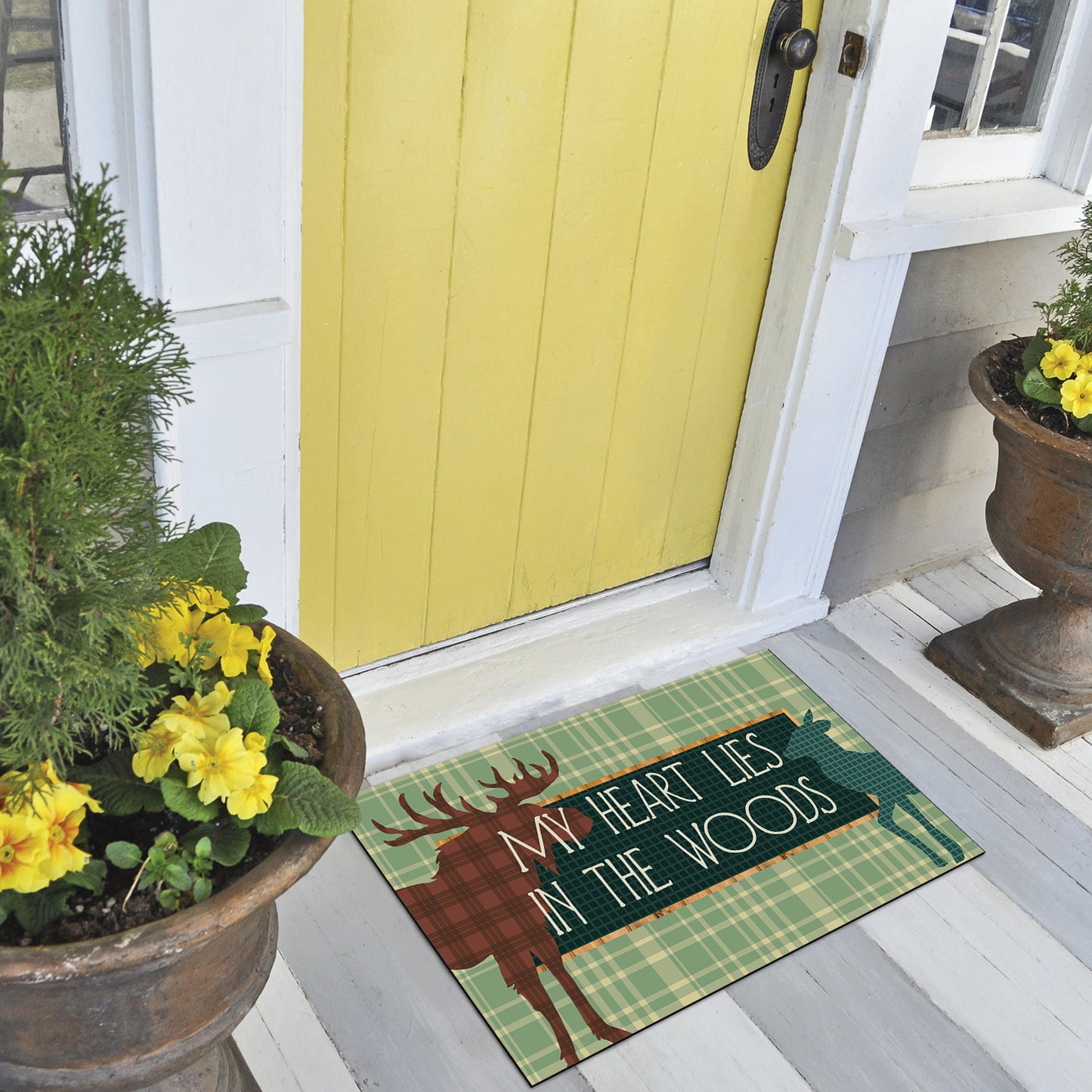 Counterart Cabin in the Woods Indoor/Outdoor Entryway Floor Mat Manufactured in the USA 29.5" by 17.75"