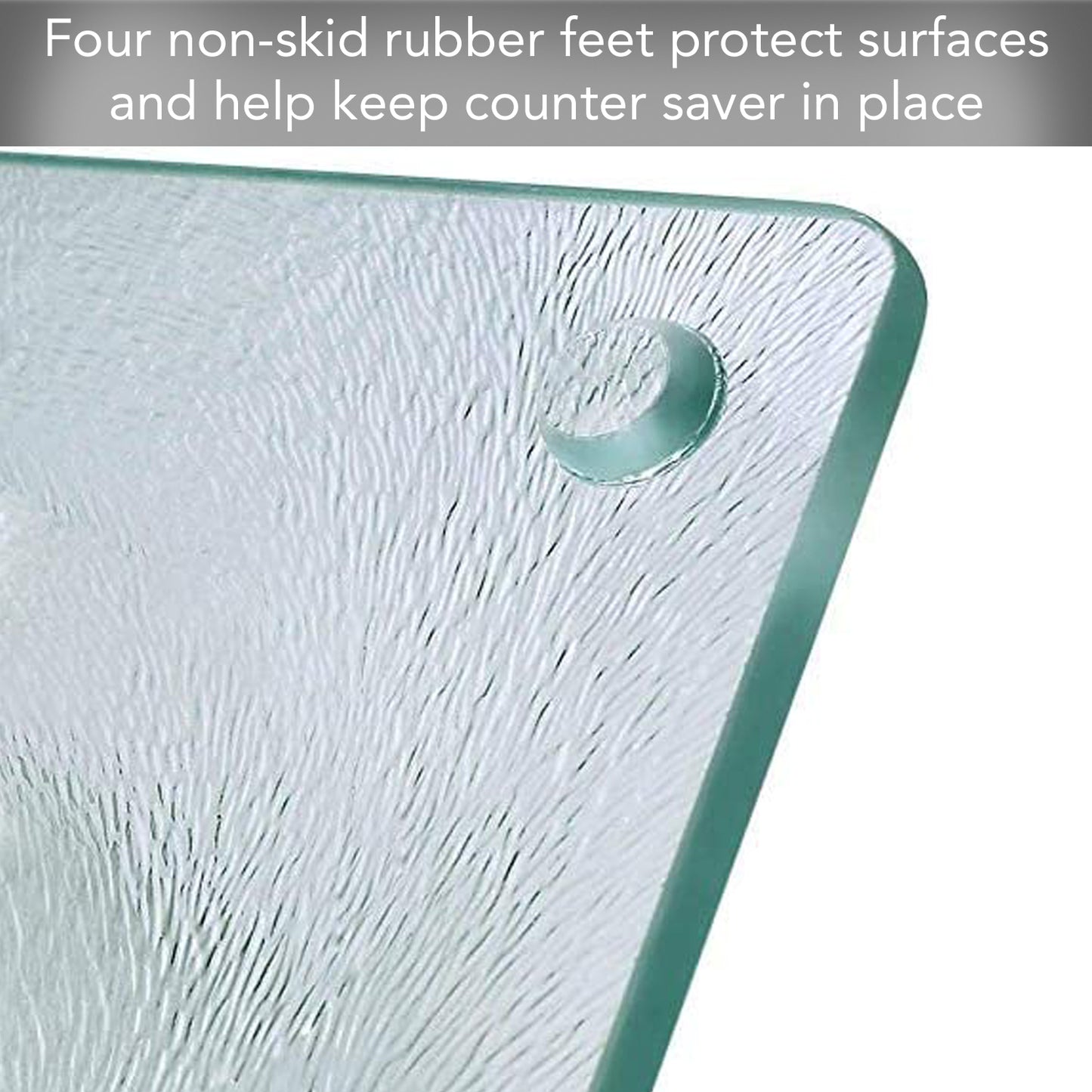 CounterArt Lightly Frosted 3mm Tempered Glass Cutting Board 15” x 12” Manufactured in the USA