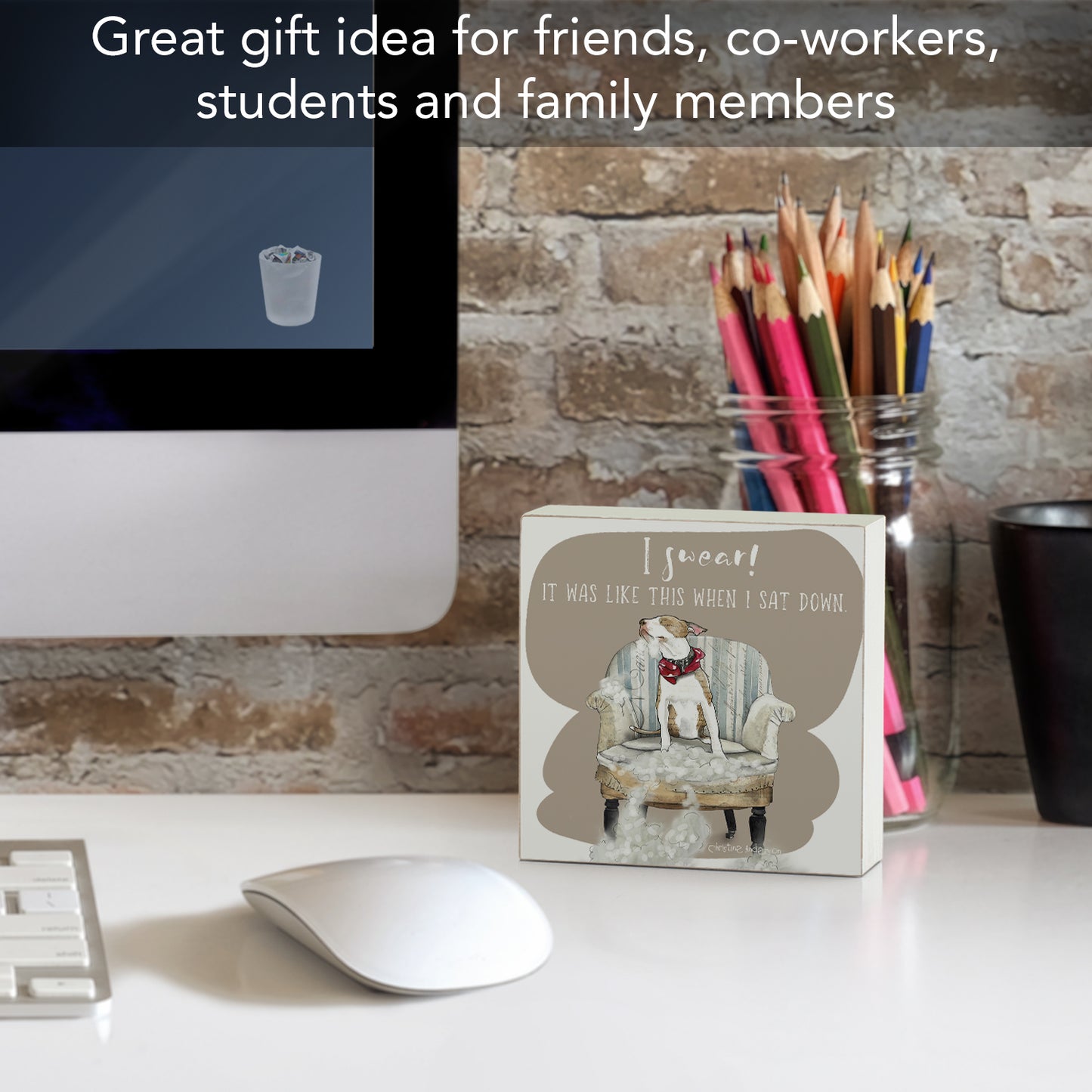 It Was Like This Freestanding Solid Wood Block Sign Made in the USA 3.75” Square