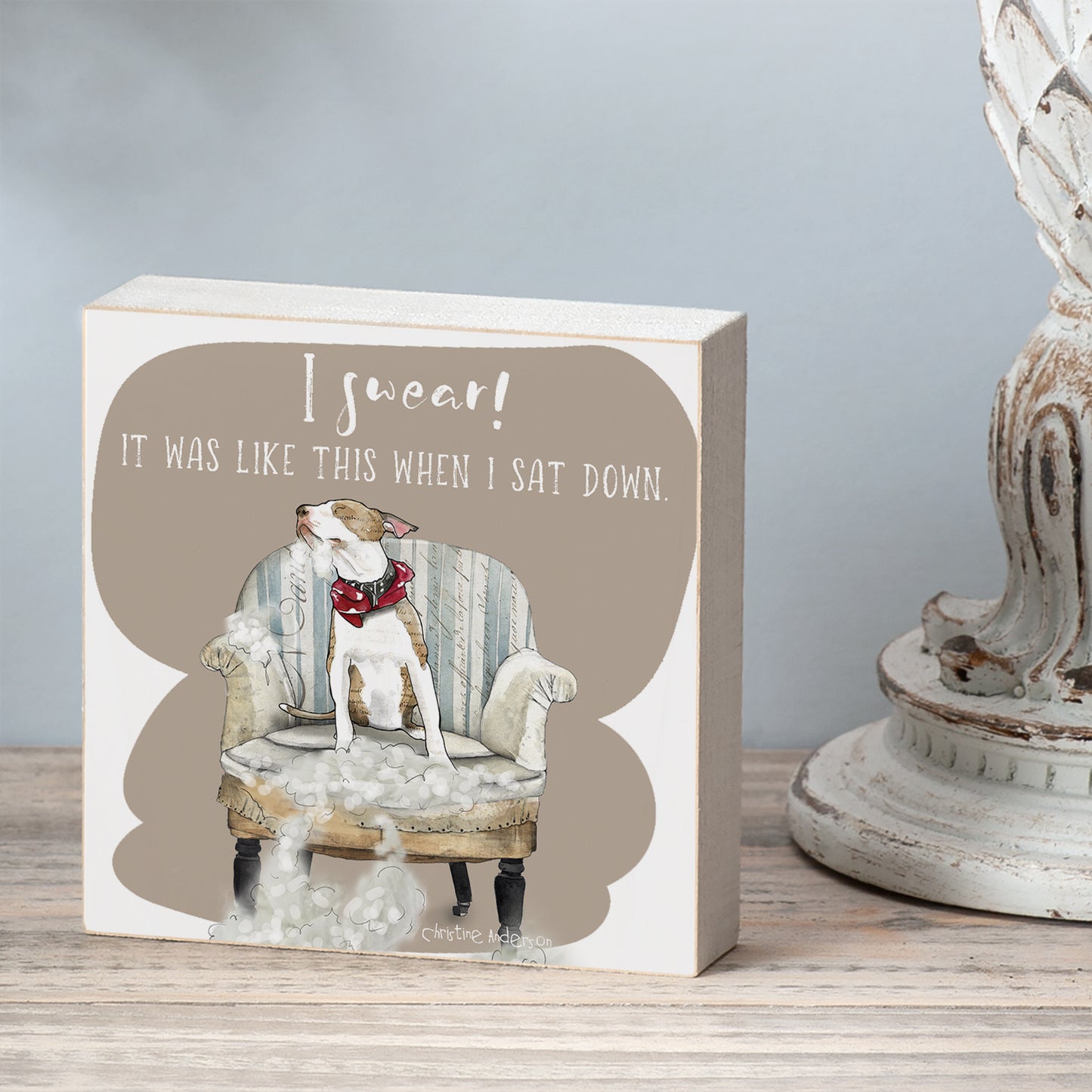 CounterArt Like This Freestanding Solid Wood Block Sign Made in the USA 3.75” Square Decorative Accent for Home or Office