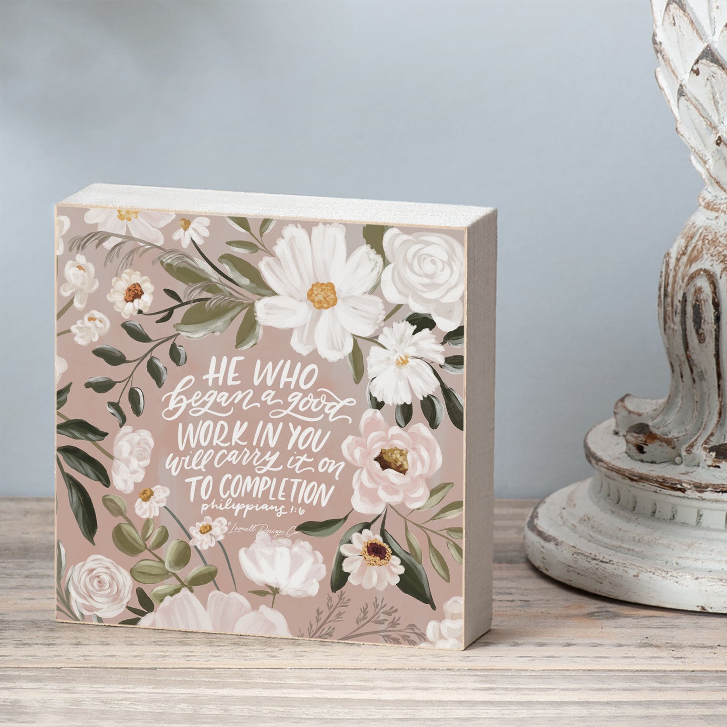 Good Work Decorative Faith Driven Wooden Home Accent Sign 3.75" Square Made in the USA