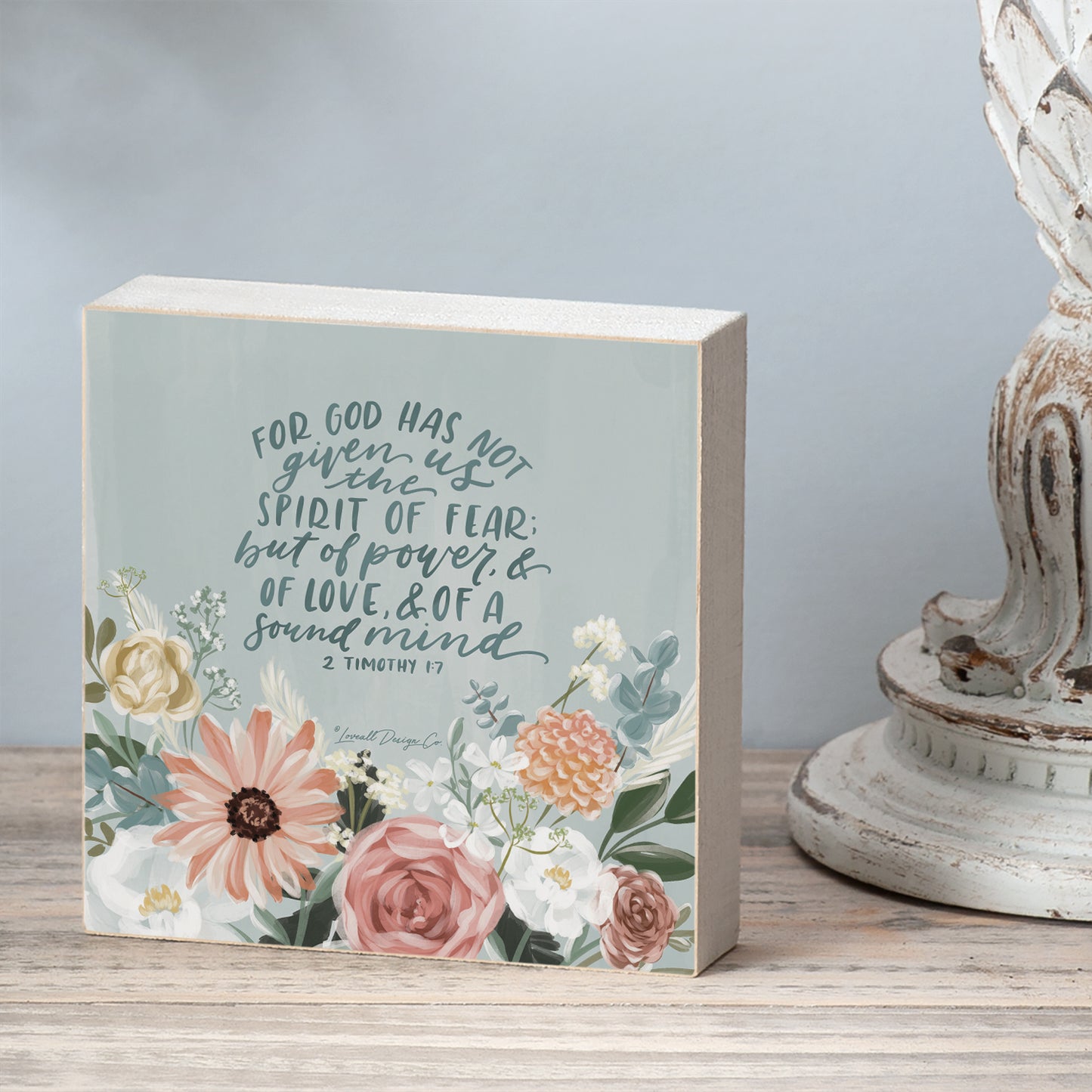 Spirit Decorative Faith Driven Wooden Home Accent Sign 3.75" Square Made in the USA