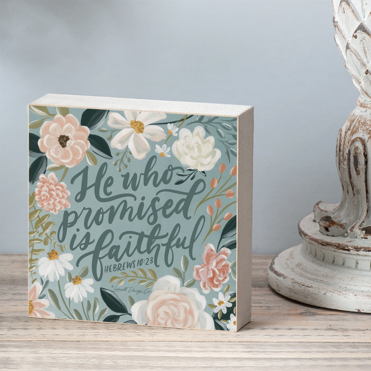 CounterArt Faith Driven Decorative Wooden Home Accent Sign for Desk Mantle or Shelf Made in the USA (Faithful)