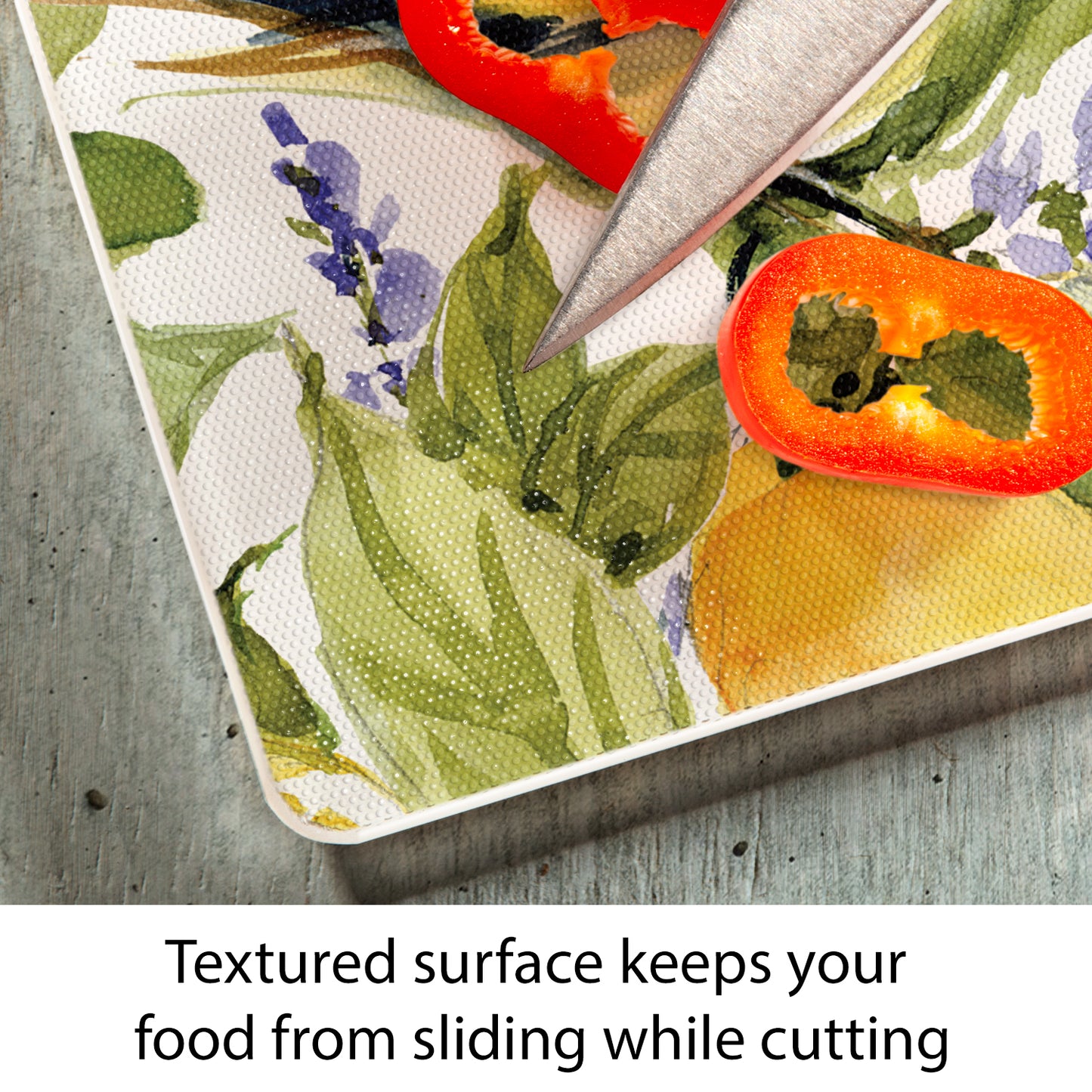 CounterArt Watercolor Lemons 3mm Tempered Glass Cutting Boards Manufactured in the USA