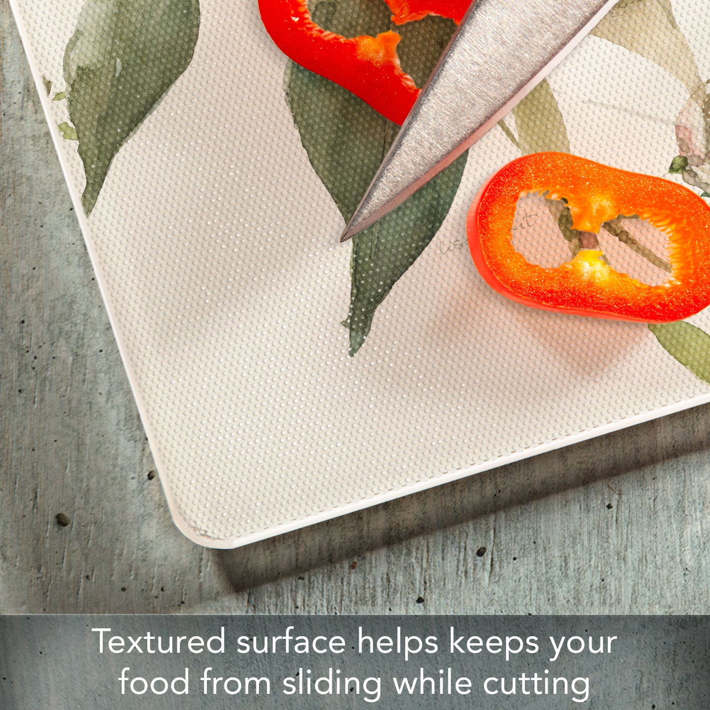 CounterArt Nature's Blessings 3mm Tempered Glass Cutting Board 15" x 12" Manufactured in the USA